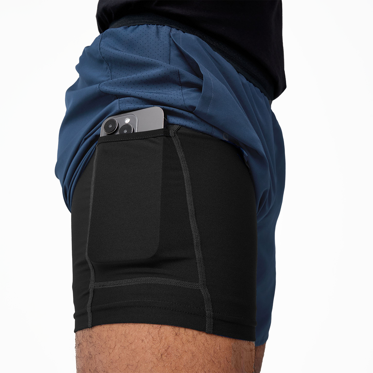 Brooks Dash 2-in-1 Short — Black — Size XSmall — Alternate View 8
