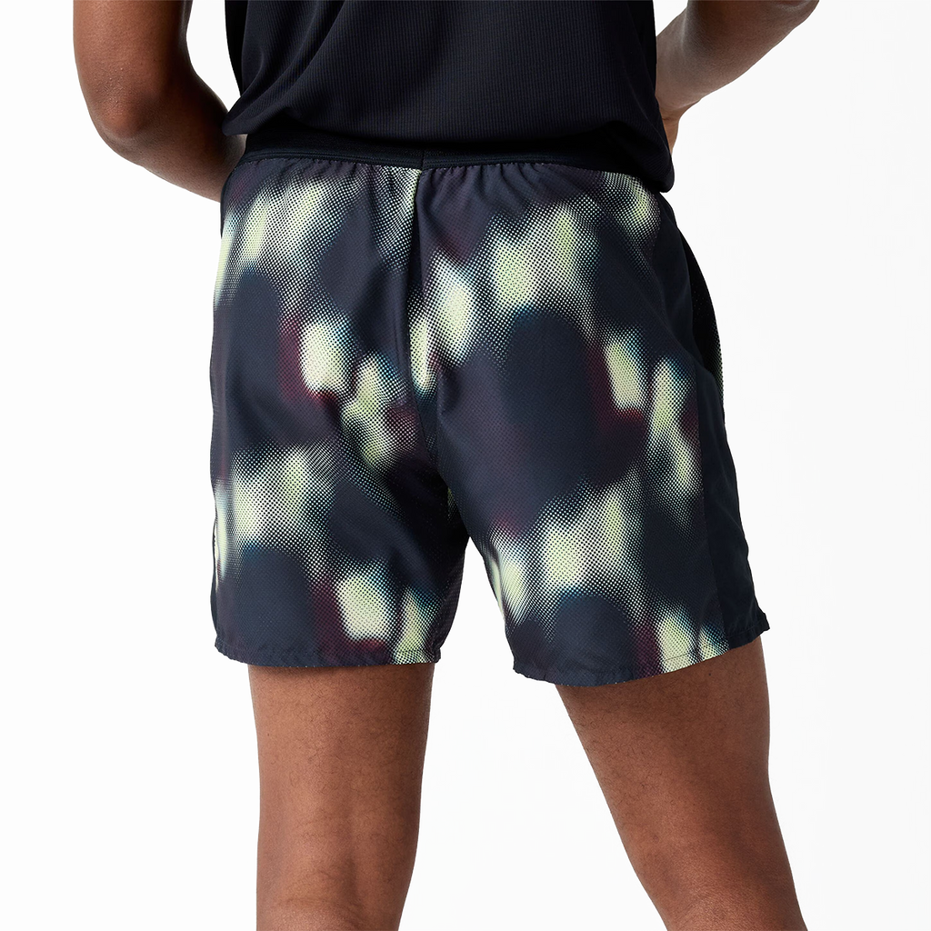 Brooks Dash Short Printed — Euphoryc Black — Size XSmall — Side View