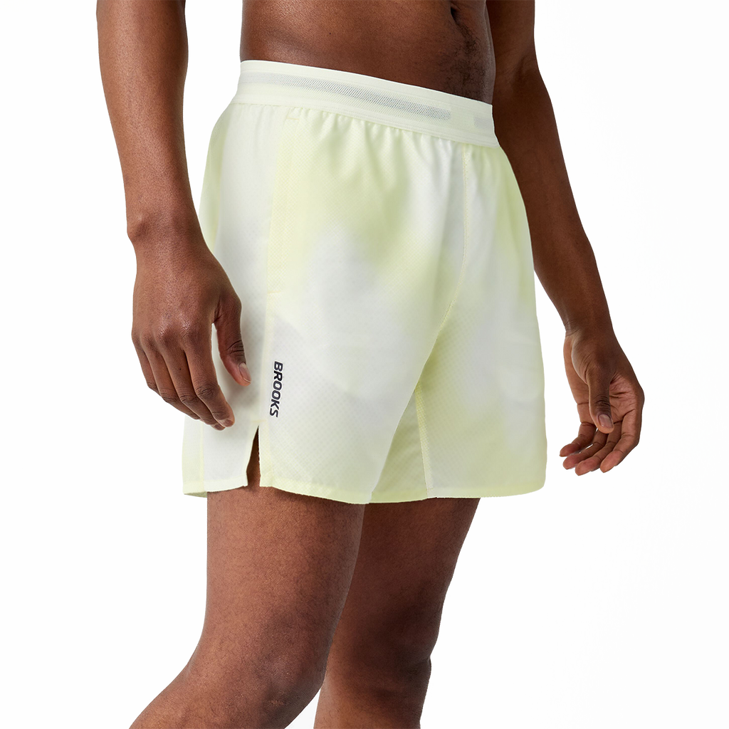 Brooks Dash Short Printed — Euphoryc Black — Size XSmall — Top View
