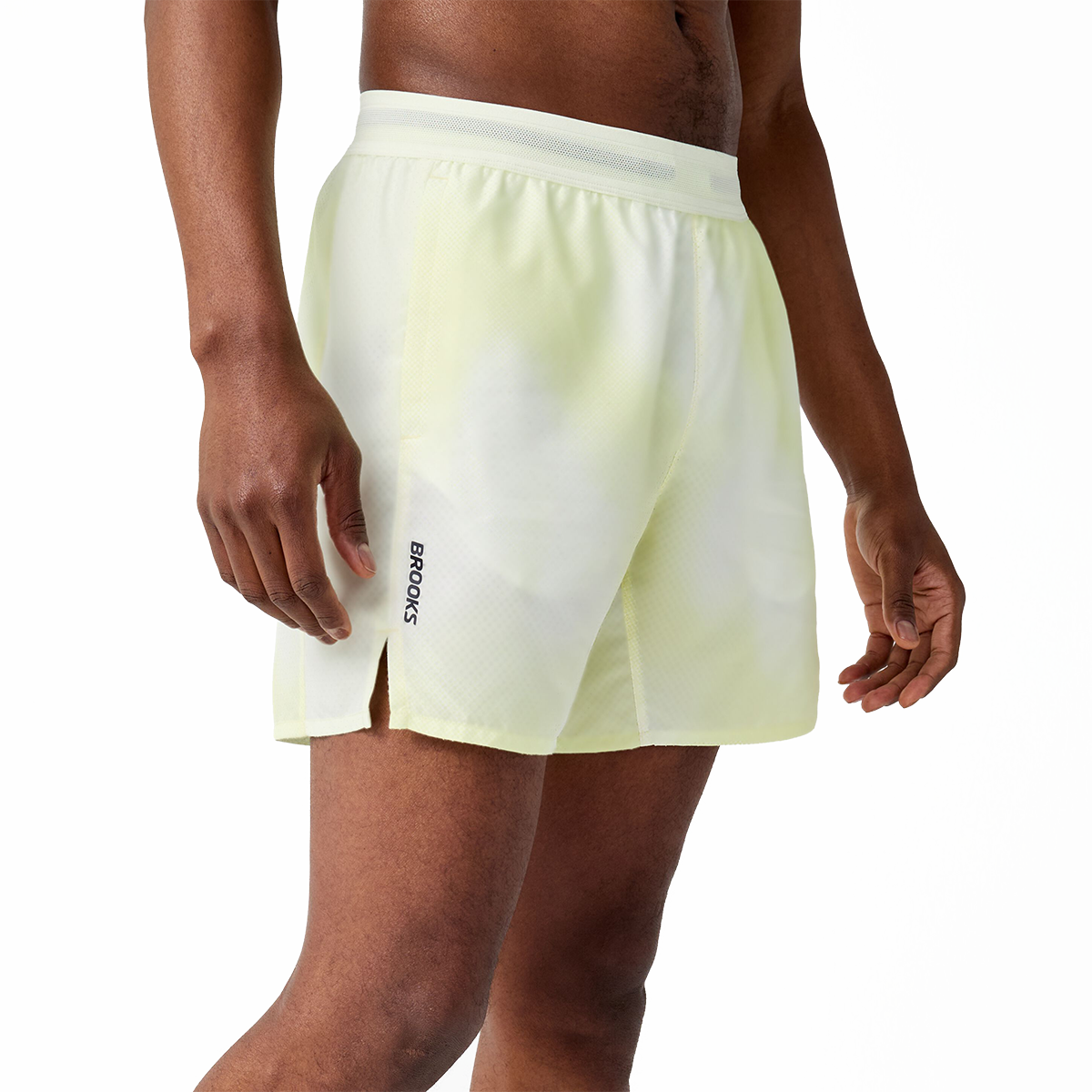Brooks Dash Short Printed — Euphoryc Black — Size XSmall — Top View