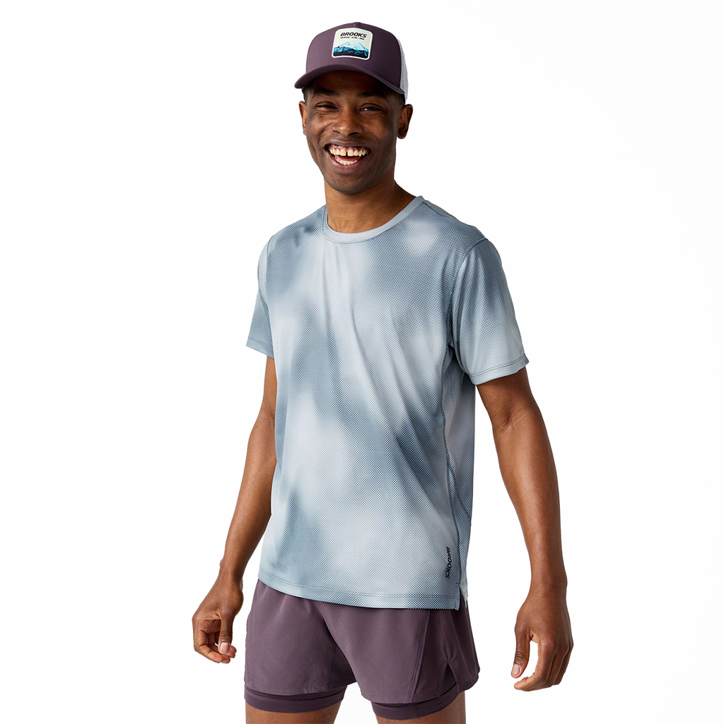Brooks Dash Short Sleeve Printed — Euphoryc Luminary — Size XSmall — Front View