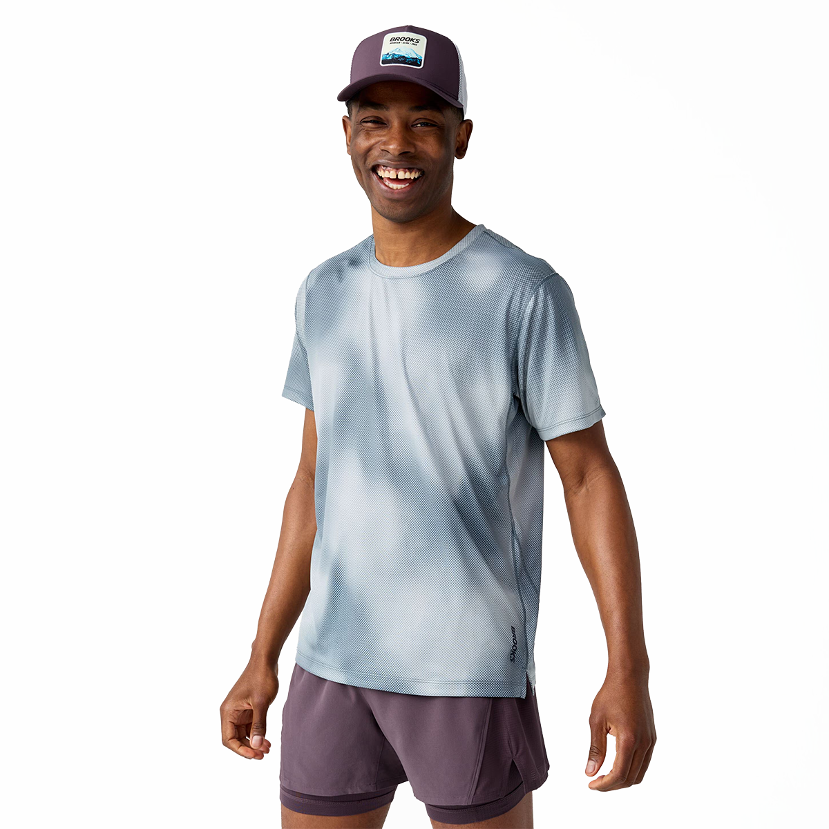 Brooks Dash Short Sleeve Printed — Euphoryc Luminary — Size XSmall — Front View