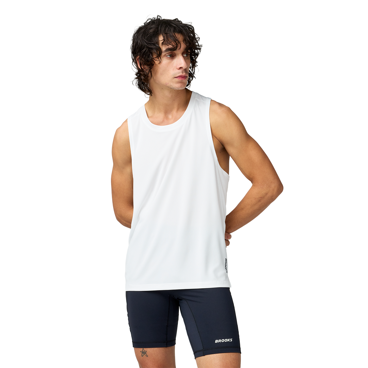 Brooks Dash Singlet — Black — Size XSmall — Front View