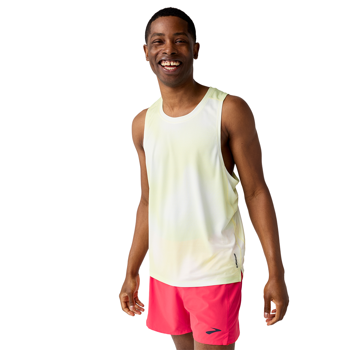 Brooks Dash Singlet Printed — Euphoryc Luminary — Size XSmall — Front View