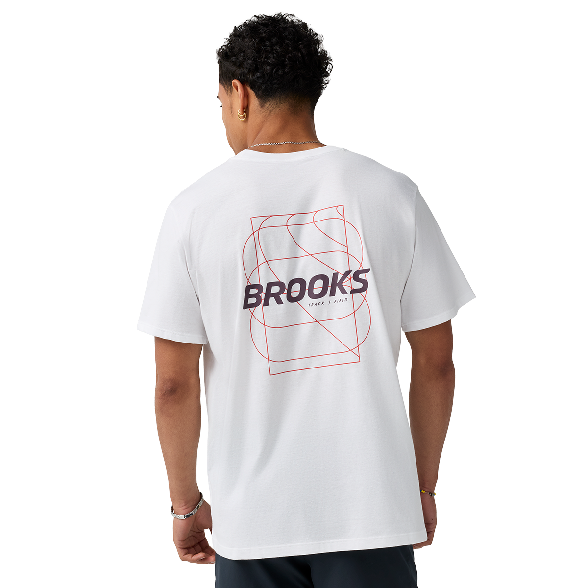 Brooks Graphic Short Sleeve — Black - Dark Luminary — Size XSmall — Detail View
