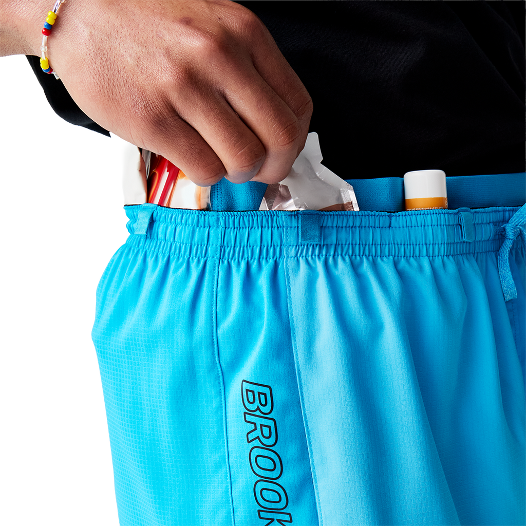 Brooks Cascadia Short — Atomic Blue — Size XSmall — Back View