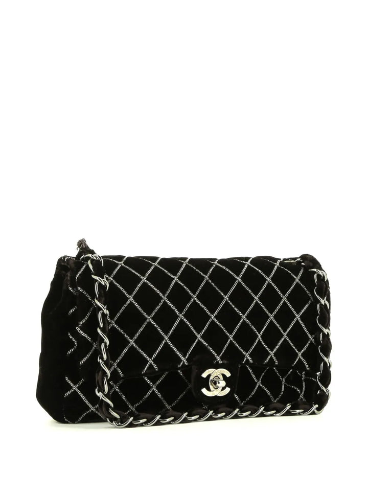 Chanel Pre Owned 2010S Timeless Velvet Shoulder Bag — Same as shown — Size One Size — Back View