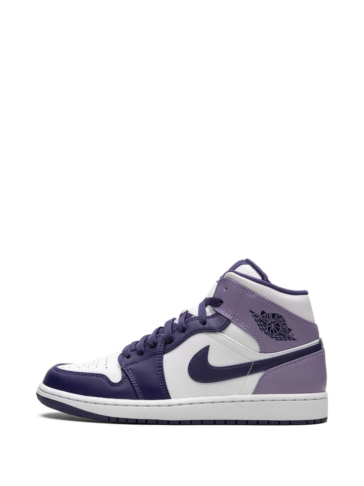 Air Jordan 1 Mid Blueberry Sneakers — Purple/White — Size US M 11.5 - US W 13 — Alternate View 7