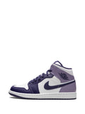 Air Jordan 1 Mid Blueberry Sneakers — Purple/White — Size US M 11.5 - US W 13 — Alternate View 7