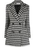 Self Portrait Houndstooth Blazer Dress — Black/ White — Size XS — Front View