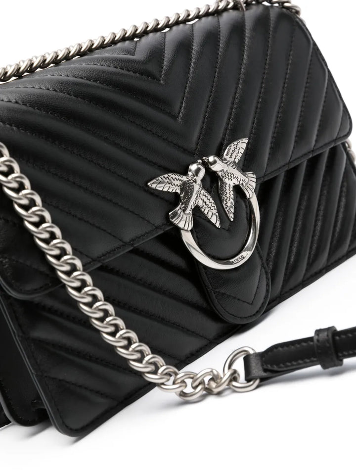 Pinko Love Bird Quilted Shoulder Bag — Same as shown — Size One Size — Top View