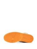 Air Jordan 1 Mid Black Orange Sneakers — Black/Orange — Size US M 9.5 - US W 11 — Top View