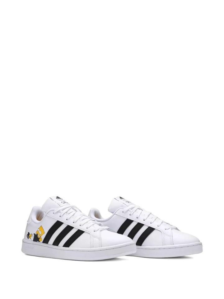 adidas Grand Court The Simpsons Sneakers — White — Size US M 8.5 - US W 10 — Side View