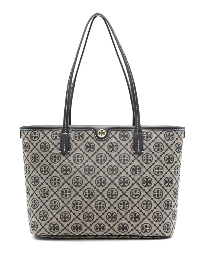 Tory Burch Small T Monogram Zip Tote Bag — Same as shown — Size One Size — Front View