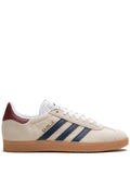 adidas Gazelle Off White Sneakers — Off-White/Burgundy — Size US M 6 - US W 7.5 — Front View