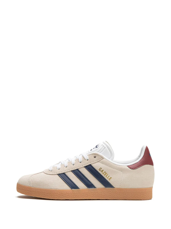 adidas Gazelle Off White Sneakers — Off-White/Burgundy — Size US M 6 - US W 7.5 — Detail View