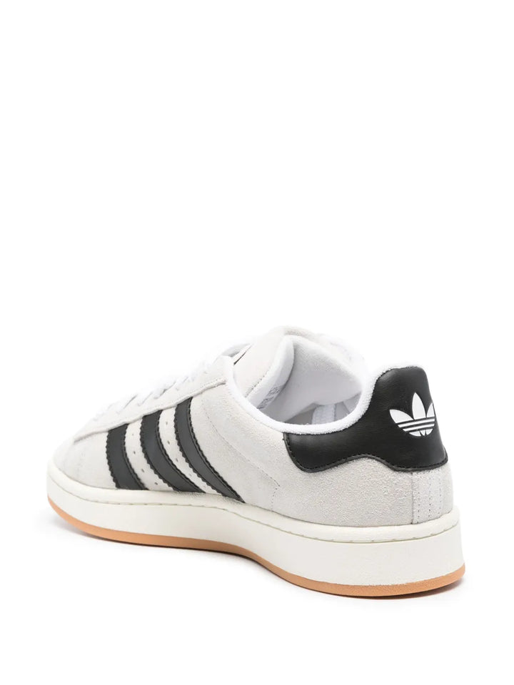 adidas Campus Low-Top Suede Sneakers — Light Grey/Black — Size US M 9.5 - US W 11 — Back View