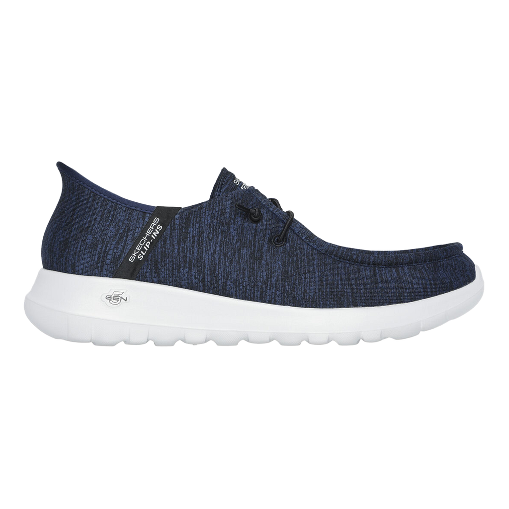 Skechers Go Walk Max - Free Hands — Charcoal And Black Textile — Size D — Width 8 — Front View