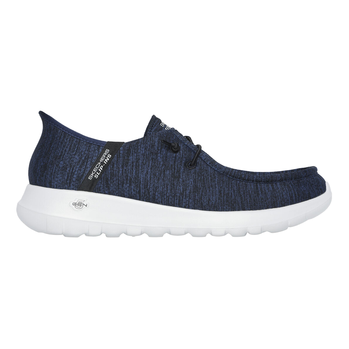 Skechers Go Walk Max - Free Hands — Charcoal And Black Textile — Size D — Width 8 — Front View