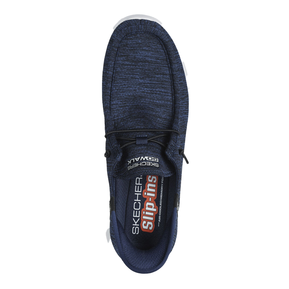 Skechers Go Walk Max - Free Hands — Charcoal And Black Textile — Size D — Width 8 — Back View