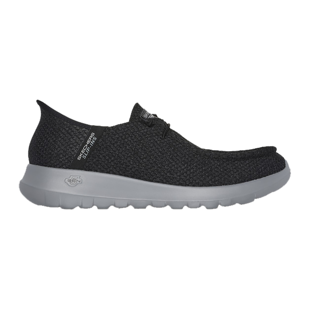 Skechers Go Walk Max - Halycon — Black And Grey Textile — Size D — Width 8 — Alternate View 9