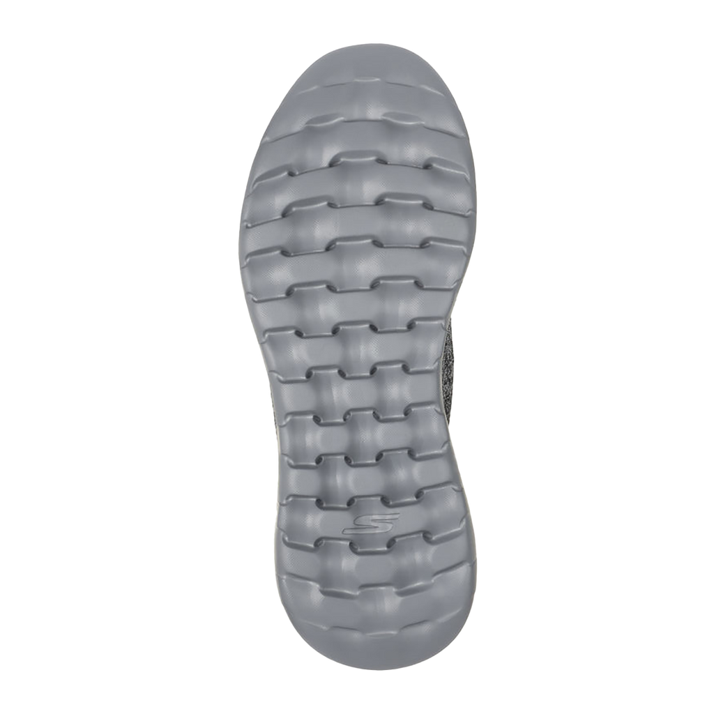 Skechers Go Walk Max - Halycon — Black And Grey Textile — Size D — Width 8 — Top View