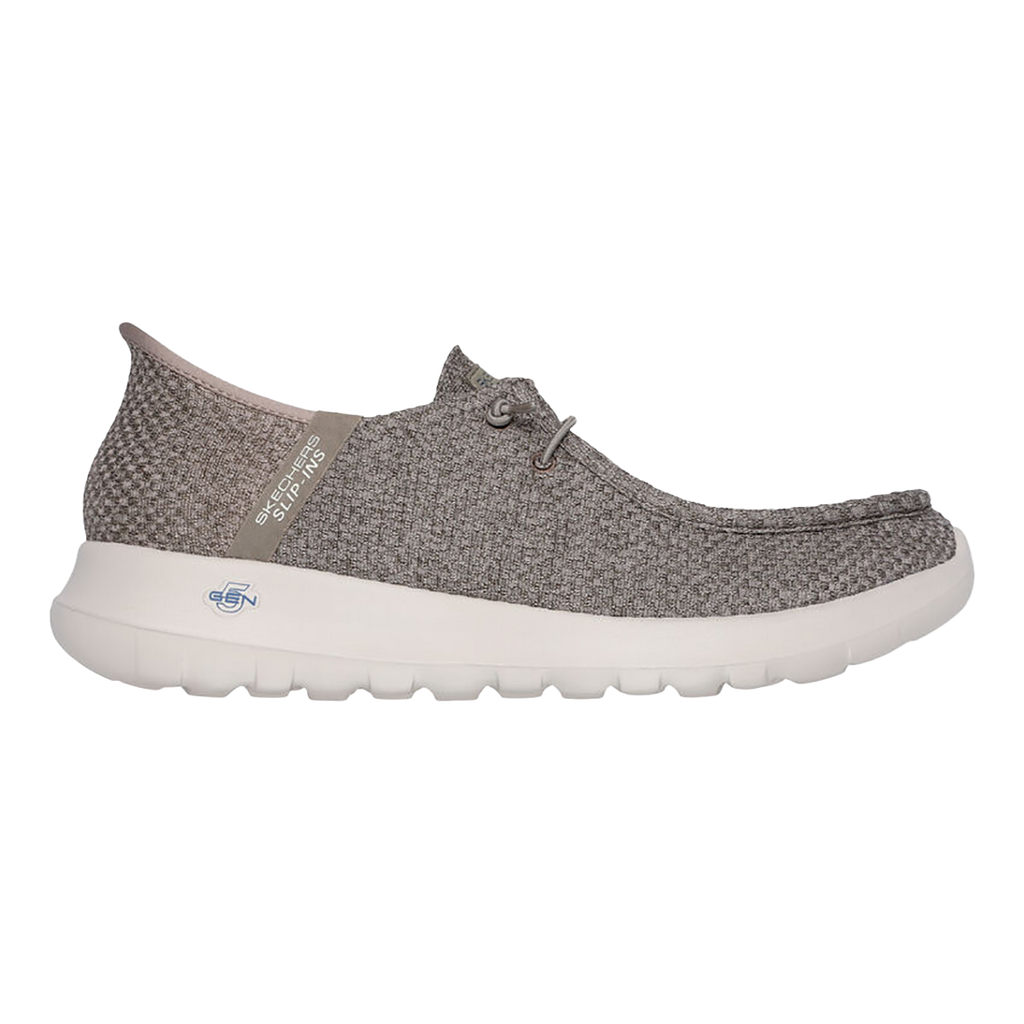 Skechers Go Walk Max - Halycon — Black And Grey Textile — Size D — Width 8 — Detail View