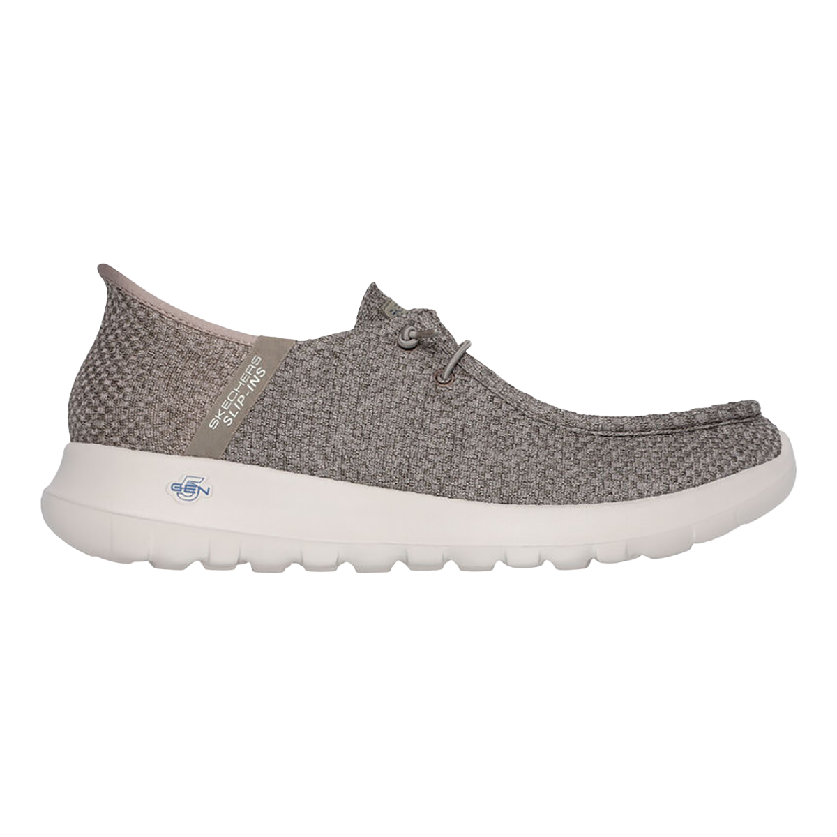 Skechers Go Walk Max - Halycon — Black And Grey Textile — Size D — Width 8 — Detail View