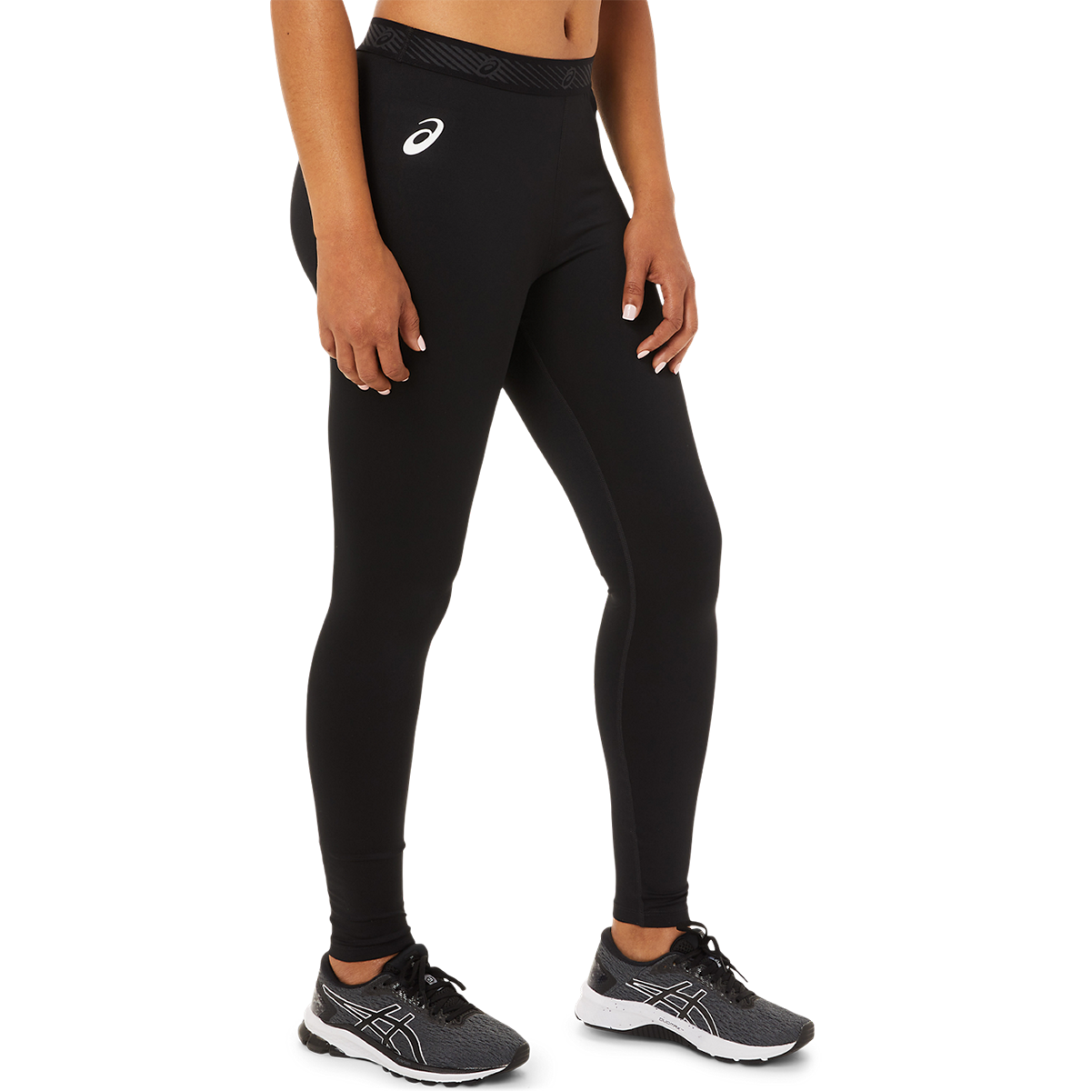 Asics Circuit II Tight — Team Black — Size Small — Side View