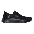 Skechers Go Walk Flex - Hands Up — Black Textile - Synthetic — Size D — Width 9 — Front View