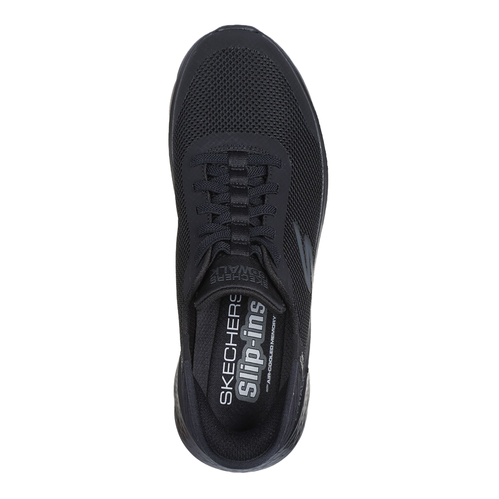 Skechers Go Walk Flex - Hands Up — Black Textile - Synthetic — Size D — Width 9 — Back View