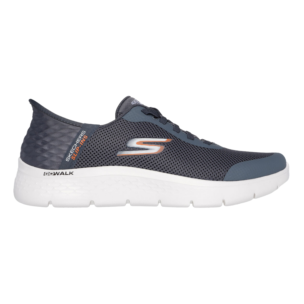 Skechers Go Walk Flex - Hands Up — Black Textile - Synthetic — Size D — Width 9 — Detail View