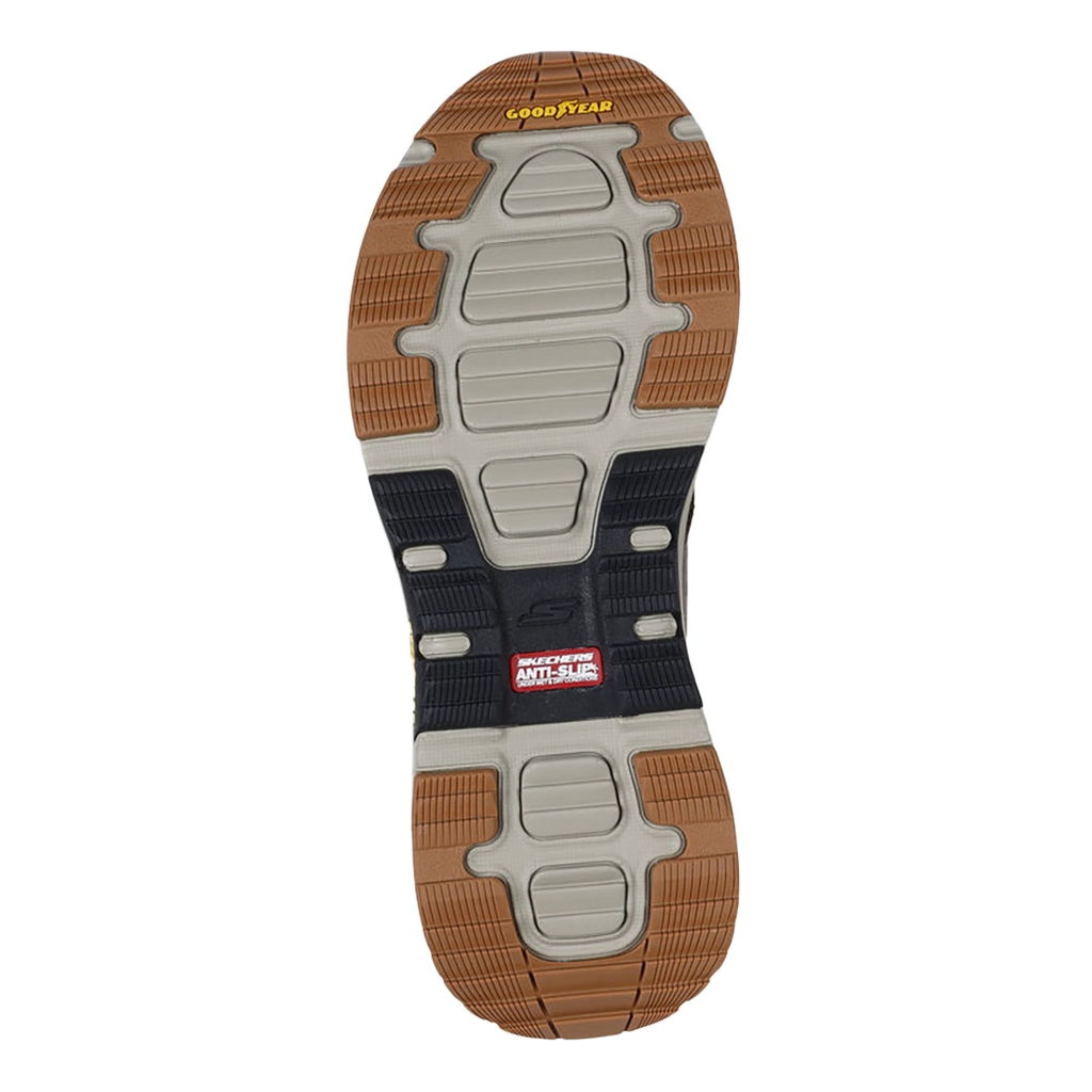 Skechers Go Walk Outdoor - Andes — Brown Textile - Leather — Size 2E — Width 8 — Top View