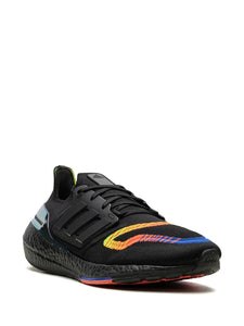 adidas Ultraboost 22 Linear Energy Black Sneakers — Black — Size US M 5 - US W 6.5 — Top View