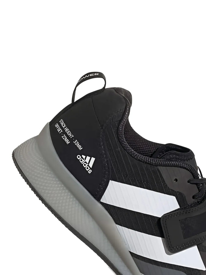 adidas Adipower Weightlifting 3 Black/White/Grey Sneakers — Black — Size US M 4.5 - US W 6 — Detail View