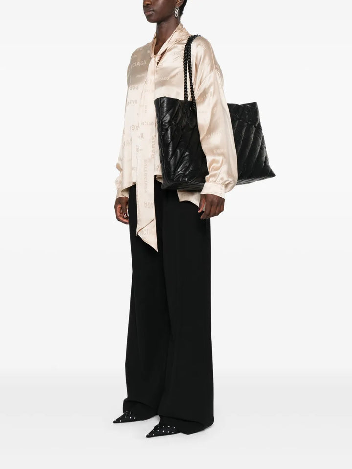 Balenciaga Large Crush Quilted Tote Bag — Same as shown — Size One Size — Side View