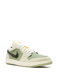 Air Jordan 1 Low Se Craft Sky J Light Olive Sneakers — Light Olive Green — Size US M 9.5 - US W 11 — Side View