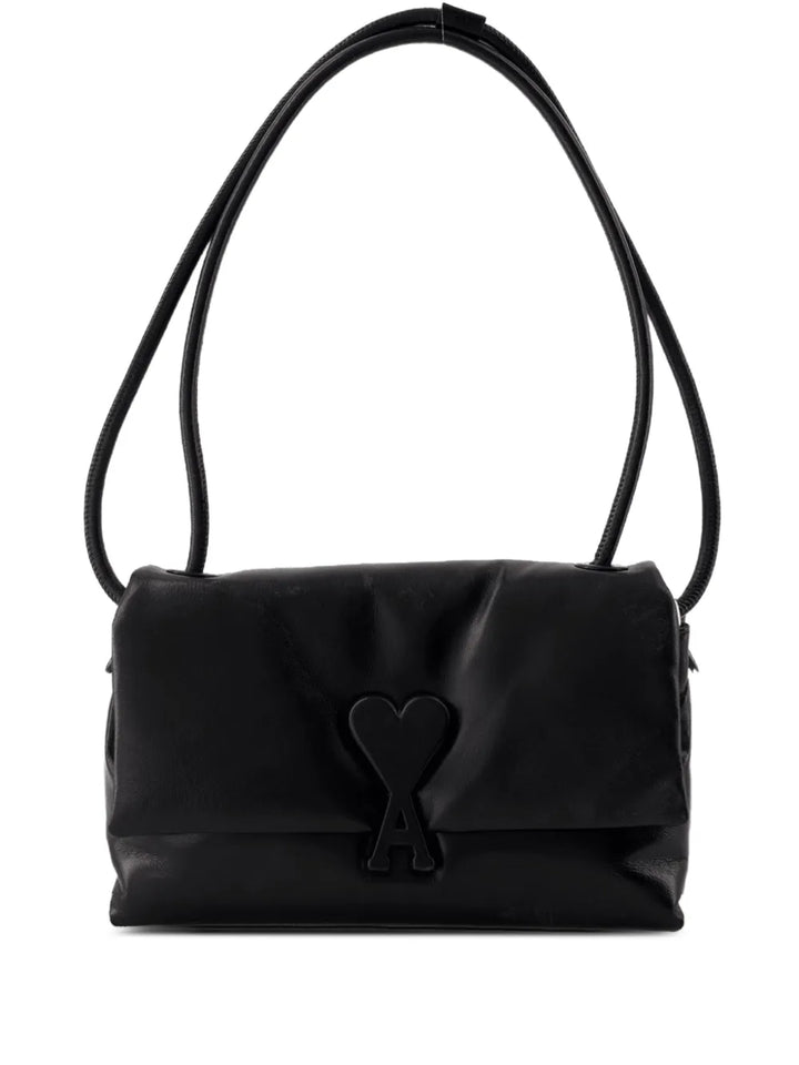 Ami Paris Voulez Vous Leather Shoulder Bag — Same as shown — Size One Size — Front View