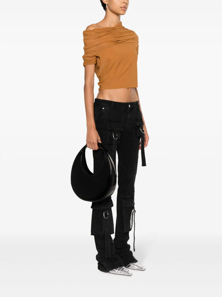 Staud Moon Leather Shoulder Bag — Same as shown — Size One Size — Side View
