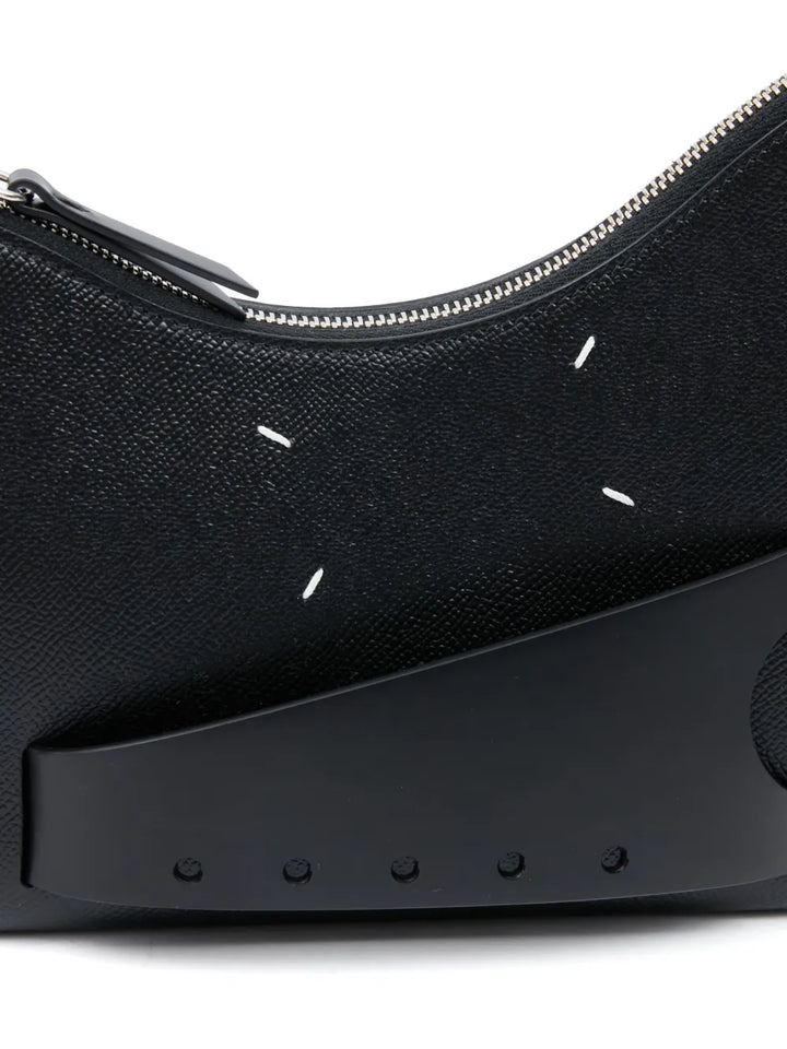 Maison Margiela Small Snatched Leather Shoulder Bag — Same as shown — Size One Size — Detail View