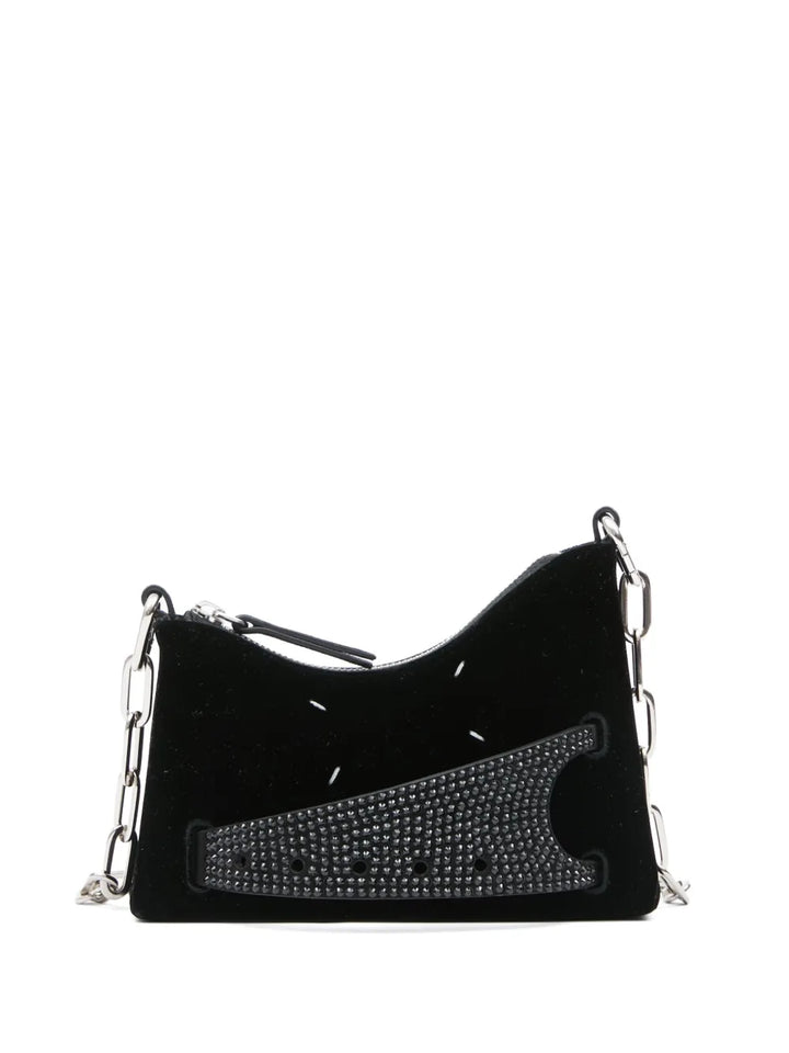 Maison Margiela Small Snatched Leather Shoulder Bag — Same as shown — Size One Size — Front View
