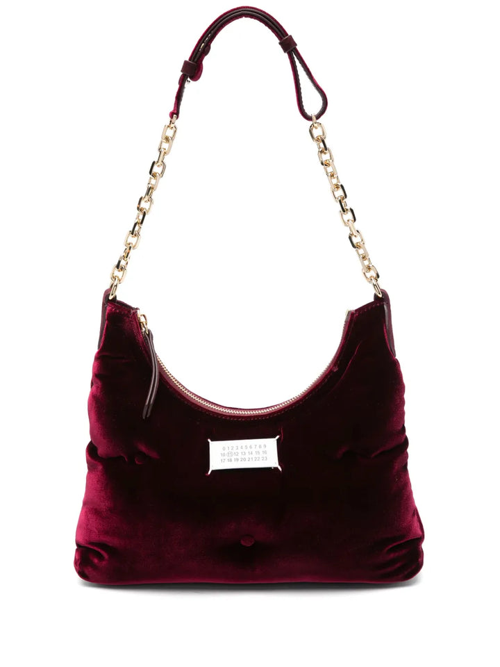 Maison Margiela Small Glam Slam Velvet Shoulder Bag — Same as shown — Size One Size — Front View