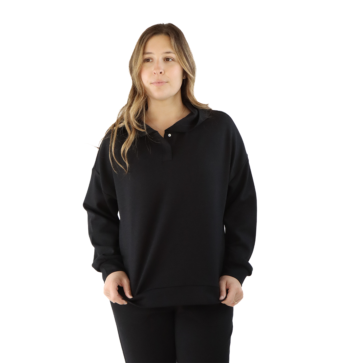 F2R Softlite Pull Over W Hoodie — Black — Size XSmall — Front View