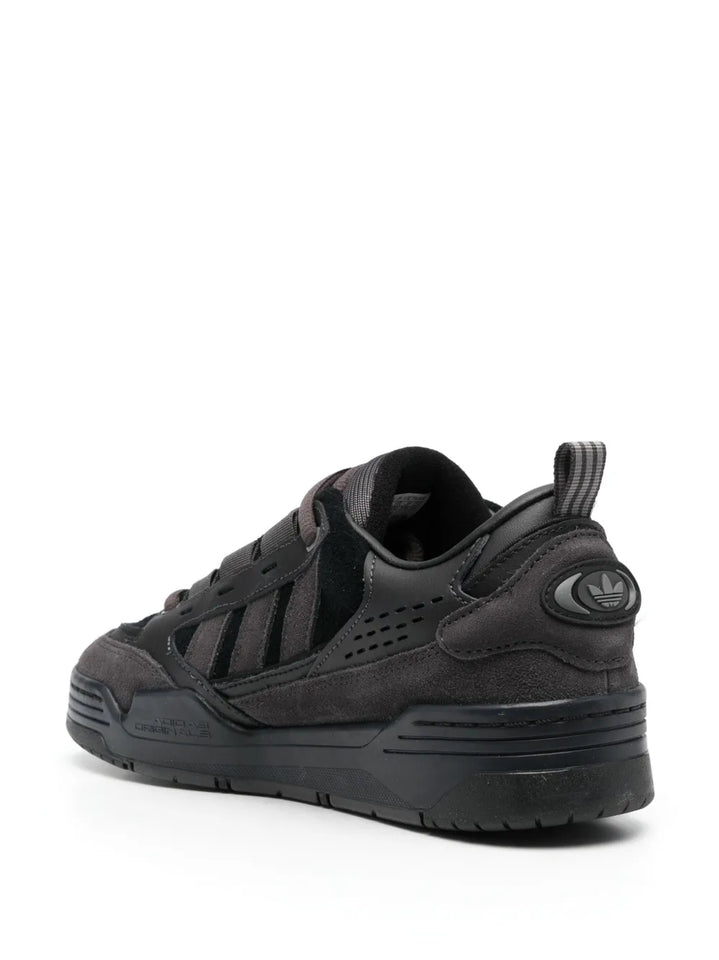 adidas Adi2000 Panelled Suede Sneakers — Jet Black/Cedar Brown — Size US M 3.5 - US W 5 — Back View