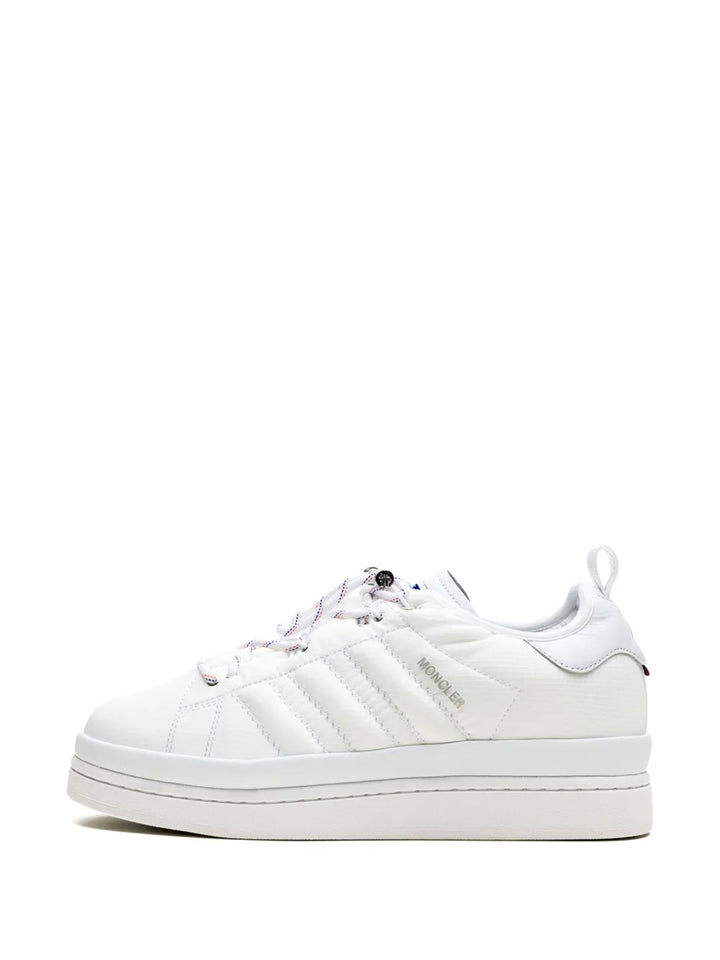 adidas X Moncler Campus Core White Sneakers — White — Size US M 6 - US W 7.5 — Detail View