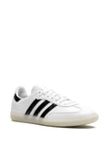 adidas X Jason Dill Samba Patent-Leather Sneakers — White/Black — Size US M 5 - US W 6.5 — Side View