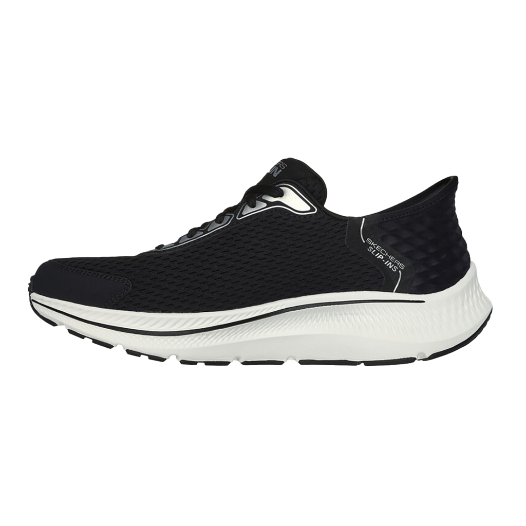 Skechers Go Run Consistent 2.0 - Empowered — Black And White Textile - Synthetic — Size D — Width 9 — Side View