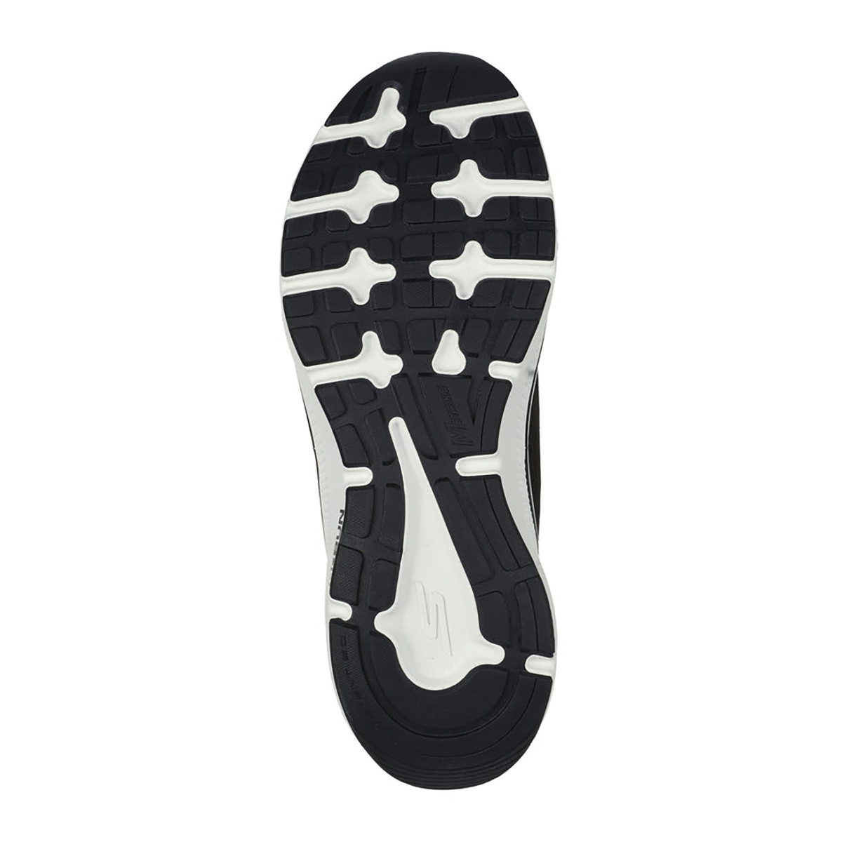 Skechers Go Run Consistent 2.0 - Empowered — Black And White Textile - Synthetic — Size D — Width 9 — Top View