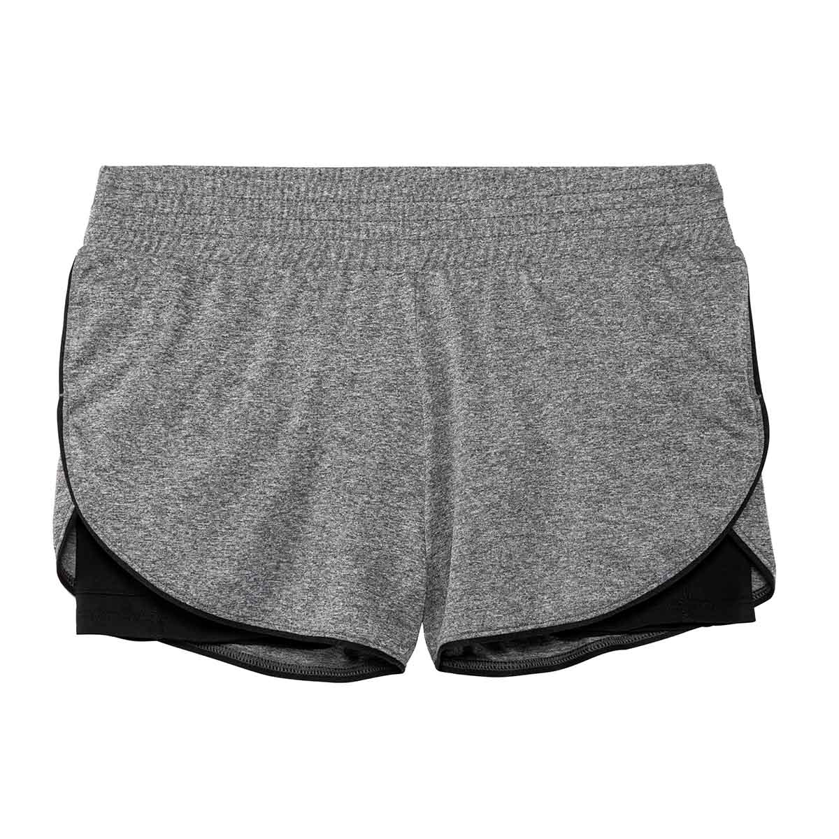Brooks Rep 3" 2-in-1 Short — Heather Asphalt - Black — Size Medium — Lifestyle View
