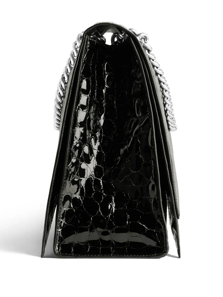 Balenciaga Large Crush Crocodile Effect Shoulder Bag — Same as shown — Size One Size — Top View